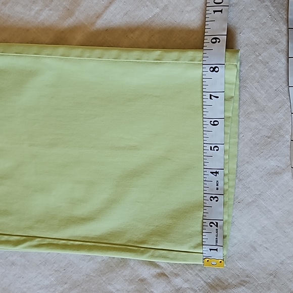 Talbots stretch lime green straight leg pants jeans size 6P - Picture 14 of 15